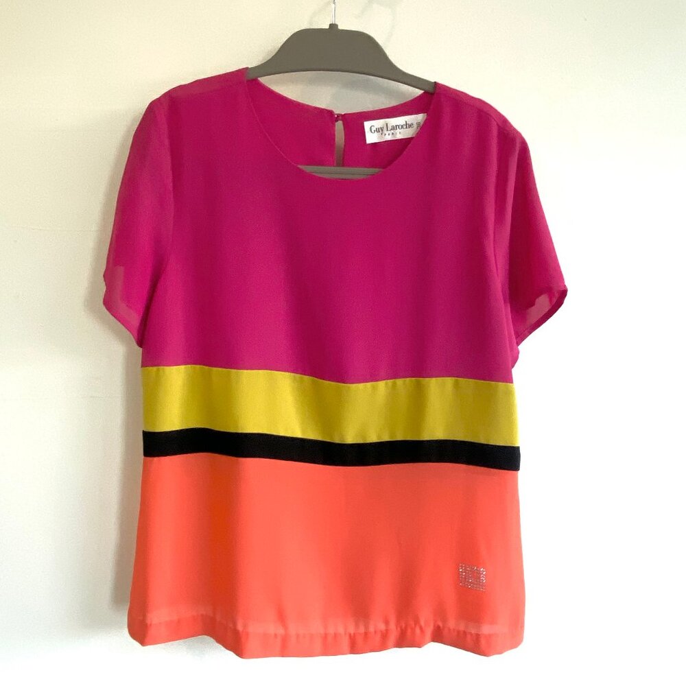 Guy Laroche Lady Pink Orange Yellow Top